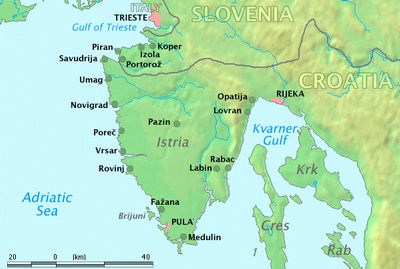 mapa Istre